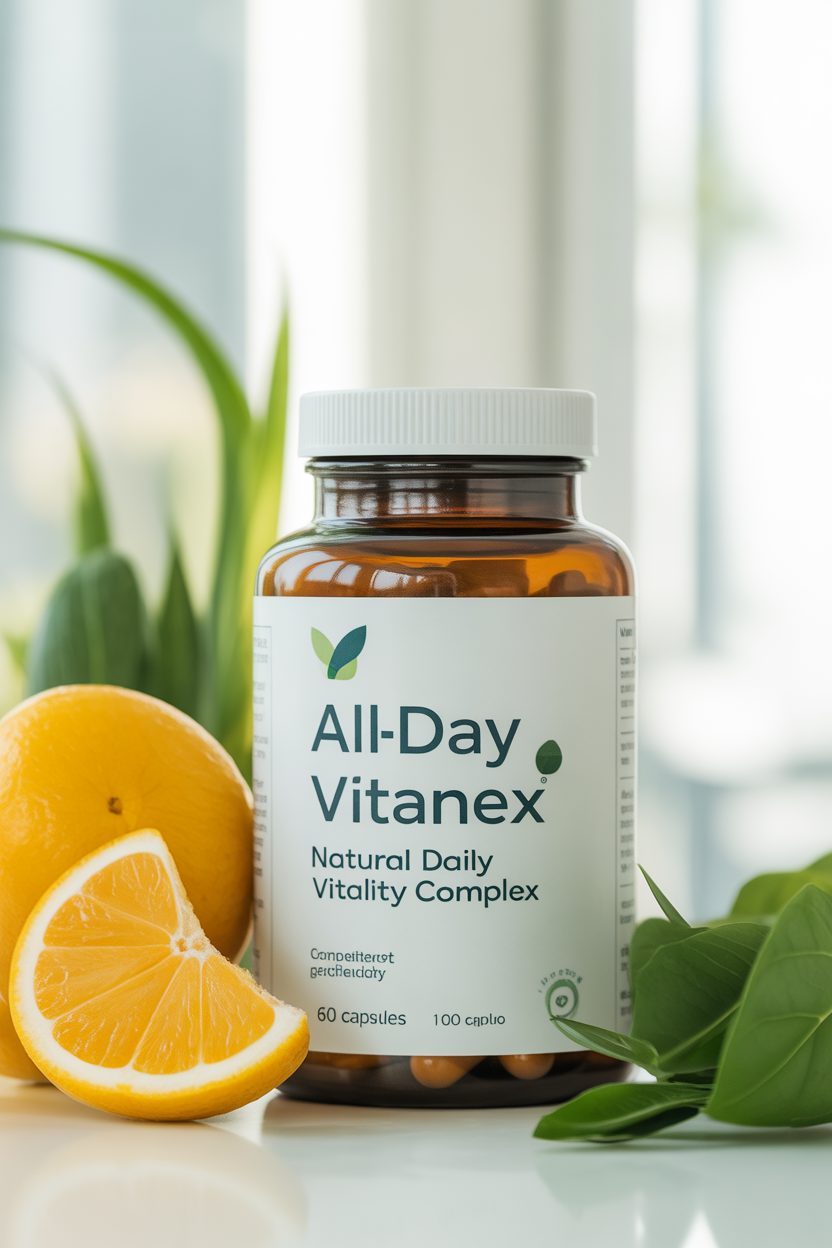 AllDay Vitanex – natural daily vitality complex bottle, 60 capsules